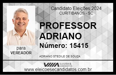 Candidato PROFESSOR ADRIANO 2024 - CURITIBANOS - Eleições