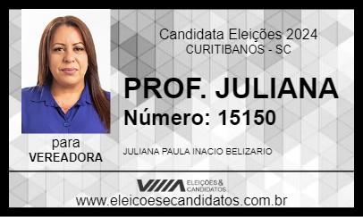 Candidato PROF. JULIANA 2024 - CURITIBANOS - Eleições