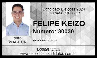 Candidato FELIPE KEIZO 2024 - FLORIANÓPOLIS - Eleições