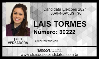 Candidato LAIS TORMES 2024 - FLORIANÓPOLIS - Eleições