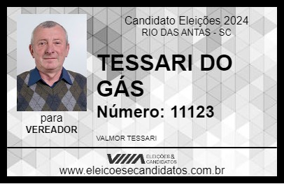 Candidato TESSARI DO GÁS 2024 - RIO DAS ANTAS - Eleições