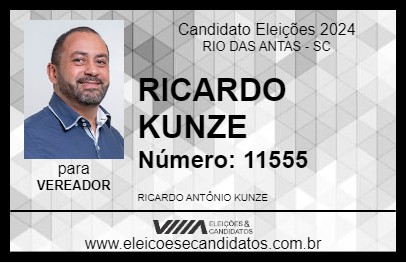 Candidato RICARDO KUNZE 2024 - RIO DAS ANTAS - Eleições