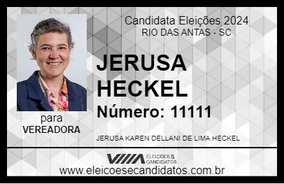 Candidato JERUSA HECKEL 2024 - RIO DAS ANTAS - Eleições