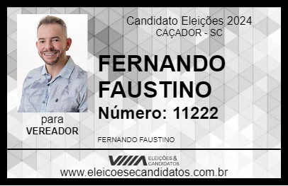 Candidato FERNANDO FAUSTINO 2024 - CAÇADOR - Eleições