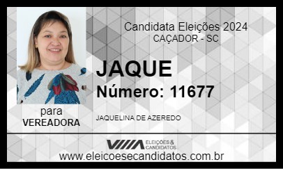 Candidato JAQUE 2024 - CAÇADOR - Eleições