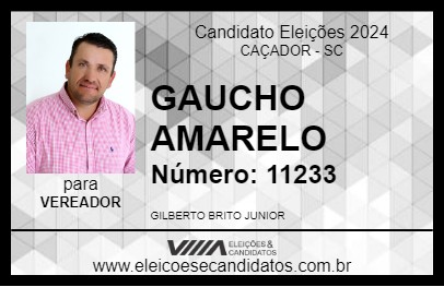 Candidato GAUCHO AMARELO 2024 - CAÇADOR - Eleições