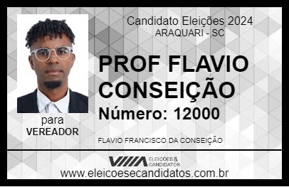 Candidato PROF FLAVIO CONSEIÇÃO 2024 - ARAQUARI - Eleições