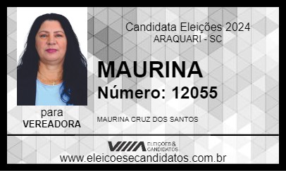 Candidato MAURINA 2024 - ARAQUARI - Eleições