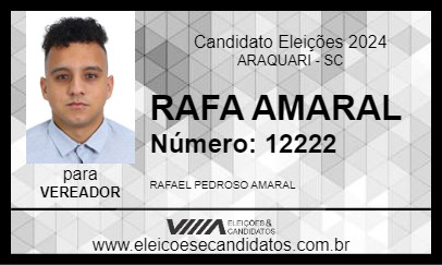 Candidato RAFA AMARAL 2024 - ARAQUARI - Eleições