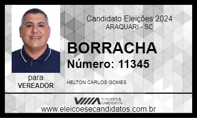 Candidato BORRACHA 2024 - ARAQUARI - Eleições