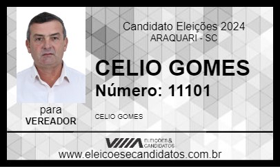 Candidato CELIO GOMES 2024 - ARAQUARI - Eleições