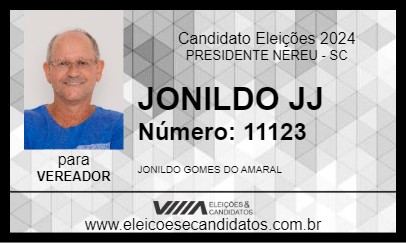 Candidato JONILDO JJ 2024 - PRESIDENTE NEREU - Eleições