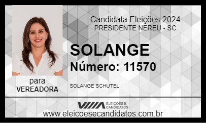 Candidato SOLANGE 2024 - PRESIDENTE NEREU - Eleições