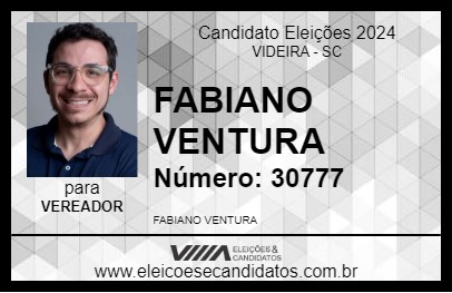 Candidato FABIANO VENTURA 2024 - VIDEIRA - Eleições