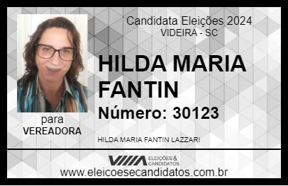 Candidato HILDA MARIA FANTIN 2024 - VIDEIRA - Eleições