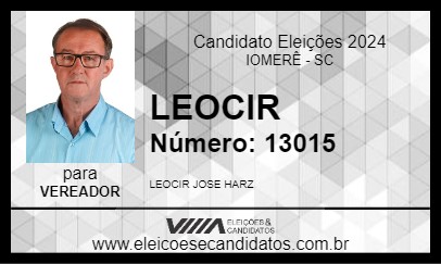 Candidato LEOCIR 2024 - IOMERÊ - Eleições