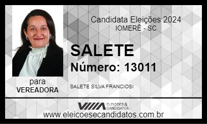 Candidato SALETE 2024 - IOMERÊ - Eleições