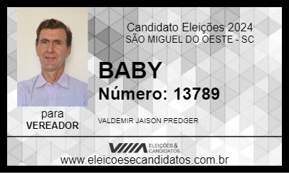 Candidato BABY 2024 - SÃO MIGUEL DO OESTE - Eleições