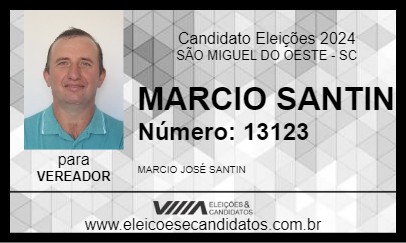 Candidato MARCIO SANTIN 2024 - SÃO MIGUEL DO OESTE - Eleições