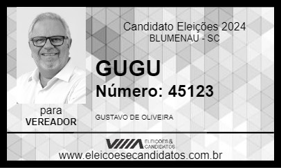 Candidato GUGU 2024 - BLUMENAU - Eleições