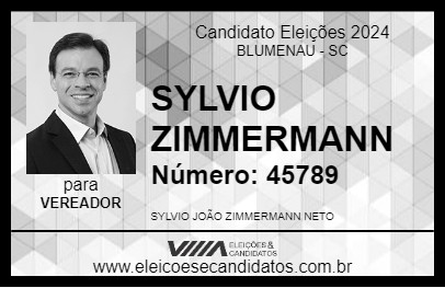 Candidato SYLVIO ZIMMERMANN 2024 - BLUMENAU - Eleições