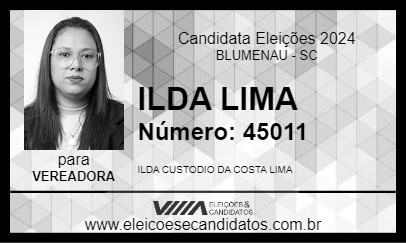 Candidato ILDA LIMA 2024 - BLUMENAU - Eleições