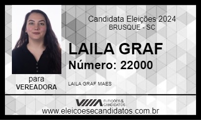 Candidato LAILA GRAF 2024 - BRUSQUE - Eleições