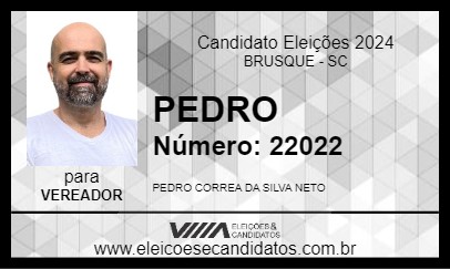 Candidato PEDRO 2024 - BRUSQUE - Eleições