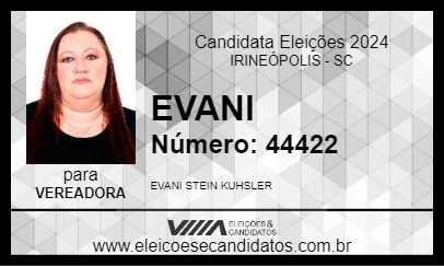 Candidato EVANI 2024 - IRINEÓPOLIS - Eleições