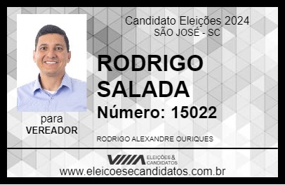 Candidato RODRIGO SALADA 2024 - SÃO JOSÉ - Eleições