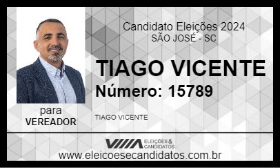 Candidato TIAGO VICENTE 2024 - SÃO JOSÉ - Eleições