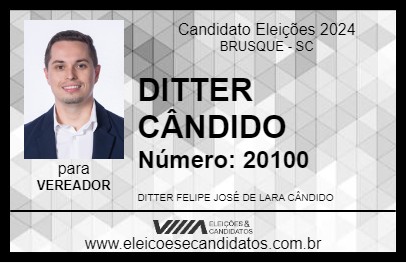 Candidato DITTER CÂNDIDO 2024 - BRUSQUE - Eleições