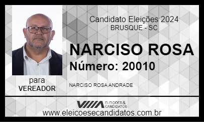 Candidato NARCISO ROSA 2024 - BRUSQUE - Eleições