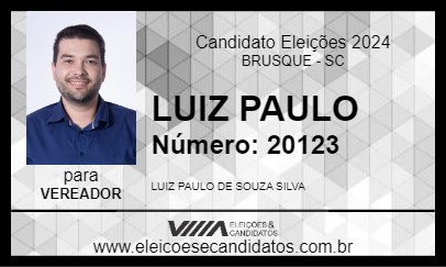 Candidato LUIZ PAULO 2024 - BRUSQUE - Eleições