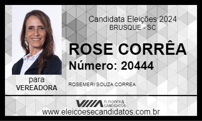 Candidato ROSE CORRÊA 2024 - BRUSQUE - Eleições