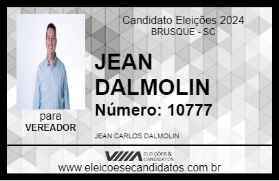 Candidato JEAN DALMOLIN 2024 - BRUSQUE - Eleições