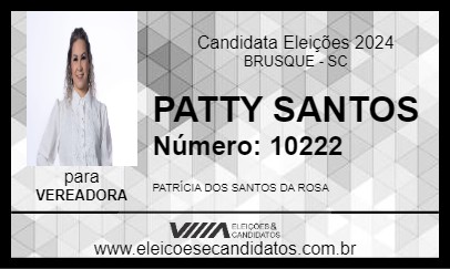 Candidato PATTY SANTOS 2024 - BRUSQUE - Eleições