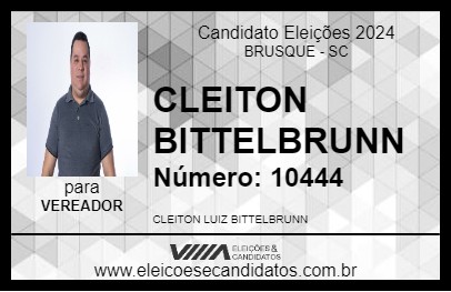 Candidato CLEITON BITTELBRUNN 2024 - BRUSQUE - Eleições