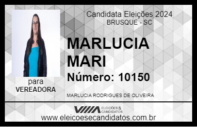 Candidato MARLUCIA MARI 2024 - BRUSQUE - Eleições