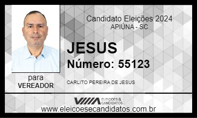 Candidato JESUS 2024 - APIÚNA - Eleições