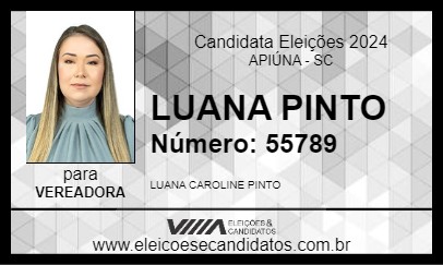 Candidato LUANA PINTO 2024 - APIÚNA - Eleições