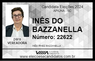 Candidato INÊS DO BAZZANELLA 2024 - APIÚNA - Eleições