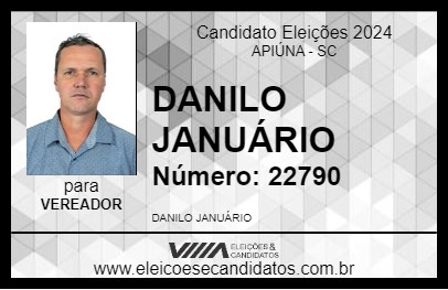 Candidato DANILO JANUÁRIO 2024 - APIÚNA - Eleições