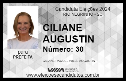 Candidato CILIANE AUGUSTIN 2024 - RIO NEGRINHO - Eleições