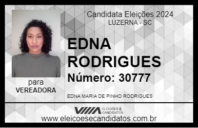 Candidato EDNA RODRIGUES 2024 - LUZERNA - Eleições