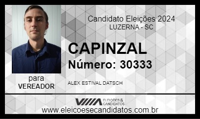 Candidato CAPINZAL 2024 - LUZERNA - Eleições