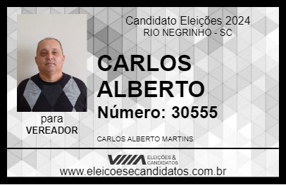 Candidato CARLOS ALBERTO 2024 - RIO NEGRINHO - Eleições