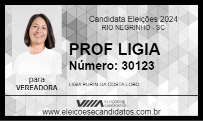 Candidato PROF LIGIA 2024 - RIO NEGRINHO - Eleições