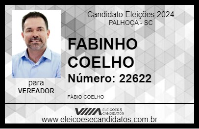 Candidato FABINHO COELHO 2024 - PALHOÇA - Eleições