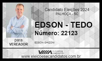 Candidato EDSON - TEDO 2024 - PALHOÇA - Eleições